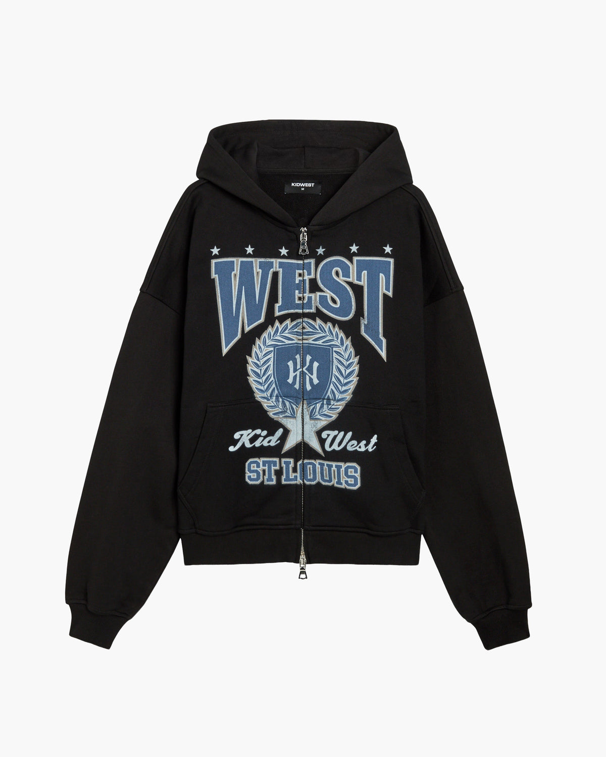 ST. LOUIS ZIPPER HOODIE - BLACK